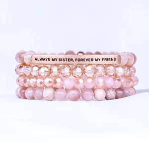 ALWAYS MY SISTER 4 BRACELET GIFT SET -SUNSTONE