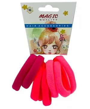 Beauty Collection Magic Quality Elastic Hair Bands Assorted Tp15pink