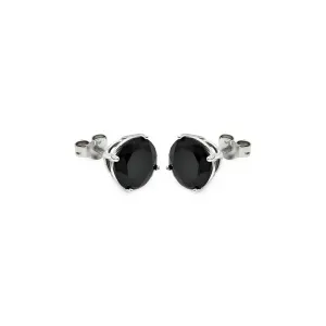 Black CZ Stud Earrings 5mm