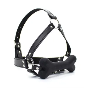 Bone Gag Head Harness - Available in 2 colors!