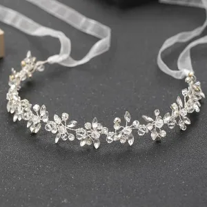 Fashion Silver Color Headbands For Handmade Crystal Rhinestone Tiaras Hairbands Wedding Hair Accessories