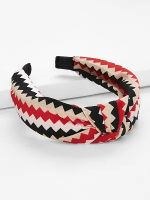 Geometric Print Knot Design Headband