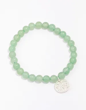 Green Aventurine Evil Eye Charm Bracelet