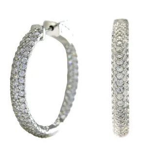 Heija CZ Inside Out Hoop Earrings | 30mm