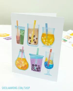 Let's Get Boba - Greeting Card