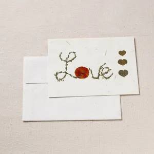 Love - Flower Art Handmade Paper Greeting Card 78