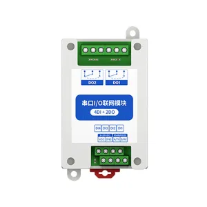 ModBus RTU Serial IO Module RS485 Interface 4DI 2DO 8 Digital Outputs  Rail Installation 8~28VDC CDEBYTE MA01-AXCX4020