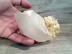 Natural Quartz Crystal With Cluster Inclusion