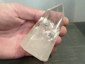 Quartz 4" x 2" x 1.75" Multi Cut Crystal Point