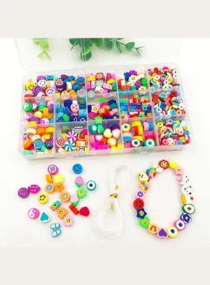 Smiley Beads for Making Bracelets Polymer Clay Beads 990 PCS 15 Styles Trendy Cute DIY Bracelet Earring Necklace Craft Making Supplies