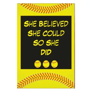 Softball Card- She Believed She Could So She Did